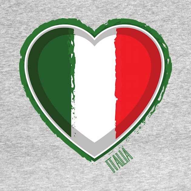 heart with italian flag by JAG2B